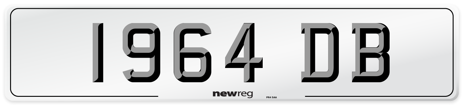 1964 DB Number Plate from New Reg